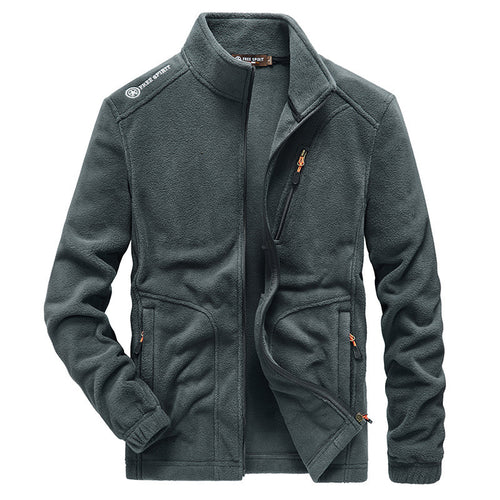 Herren Microfleece-Outdoorjacke mit Stehkragen, durchgehendem Reißverschluss und Ziptaschen Nord Taschen