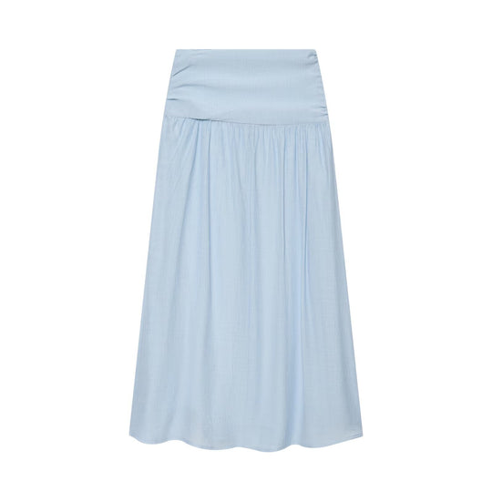 Damen Leichtes plissiertes Crop-Top mit Rüschenkragen und Kordelzug Nord Taschen