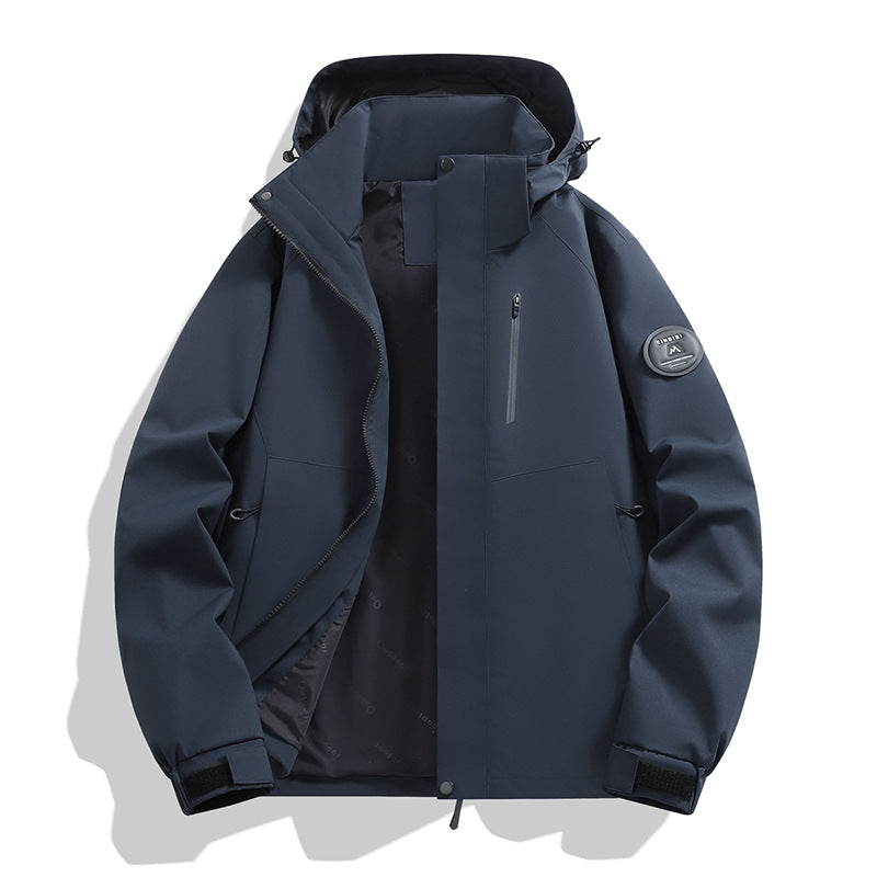 Herren Softshell-Performancejacke mit abnehmbarer Kapuze, verdecktem durchgehendem Reißverschluss und ergonomischem Schnitt Nord Taschen