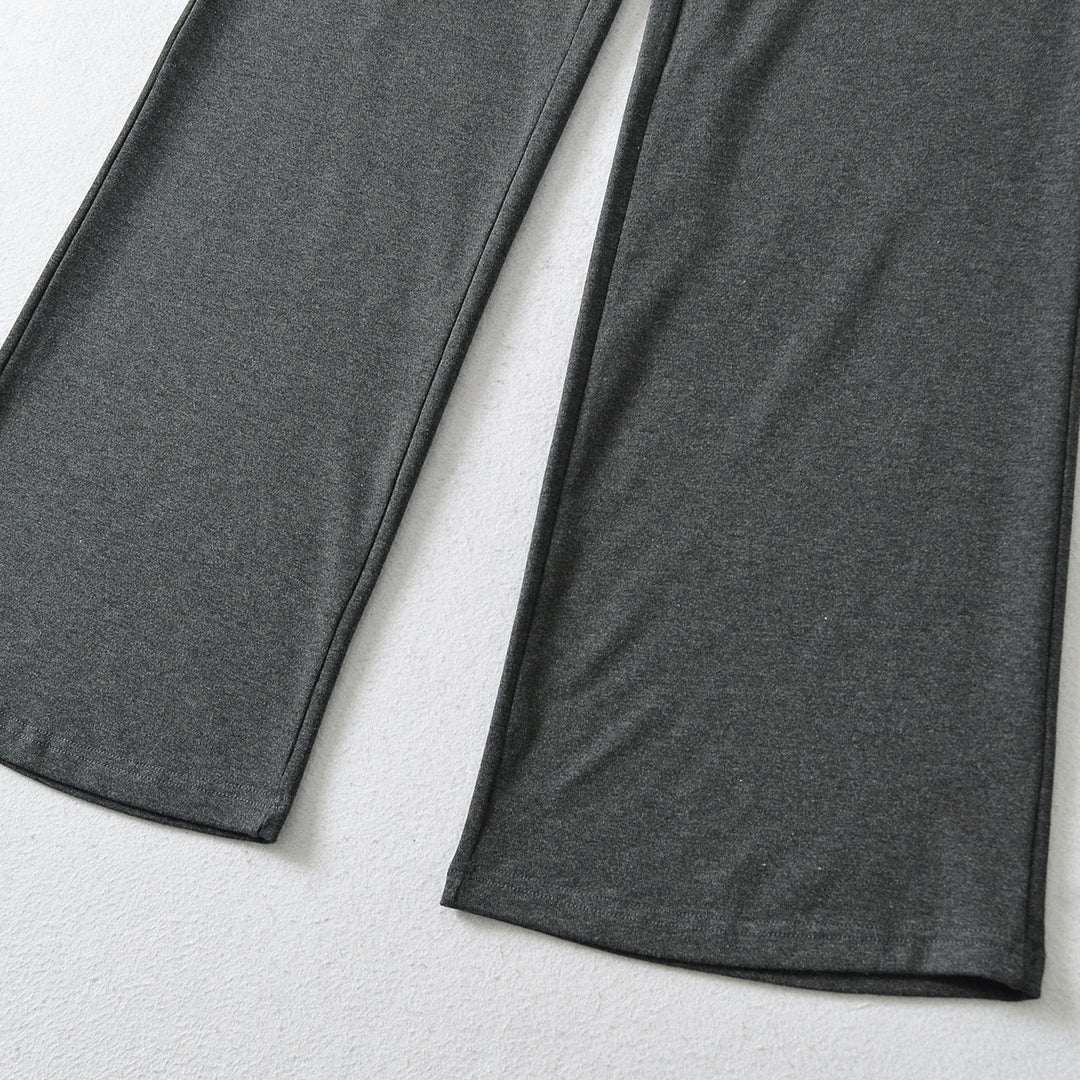 Damen Weite Jersey-Loungehose mit Umschlagbund und Tunnelzug Nord Taschen