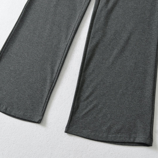 Damen Weite Jersey-Loungehose mit Umschlagbund und Tunnelzug Nord Taschen