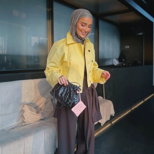 Damen Leichter Oversize-Trenchcoat aus beschichtetem Baumwollmix mit kastigem Cropped‑Schnitt und Doppelreihe Nord Taschen