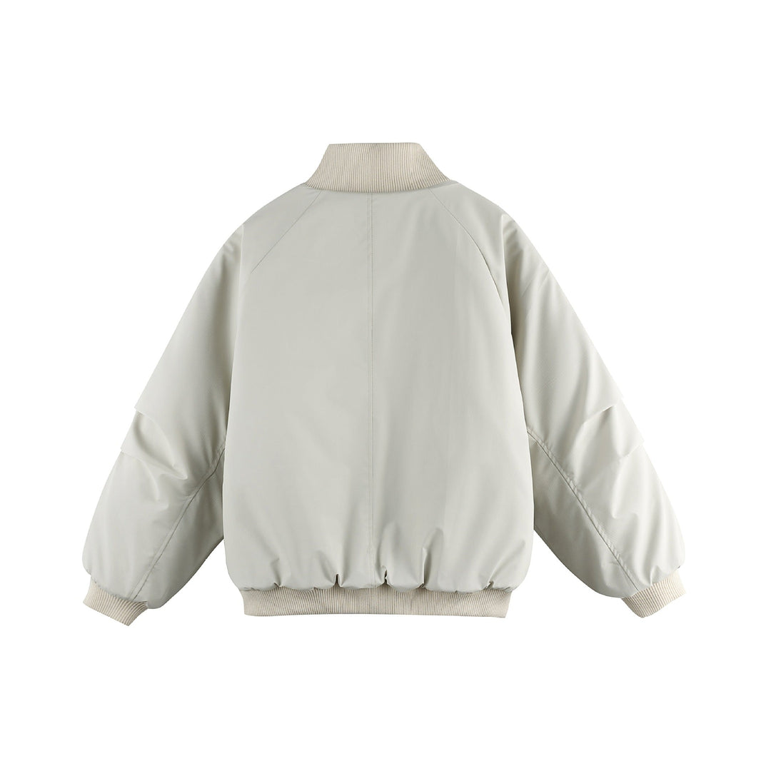 Damen Oversize Bomberjacke Nord Taschen mit Stehkragen, wattierter Fütterung und Pattentaschen