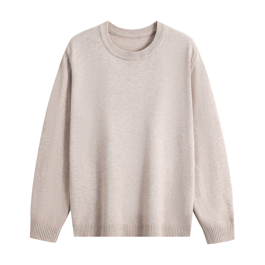 Unisex Oversize Rundhals-Pullover aus schwerer Baumwollmischung mit gerippten Bündchen Nord Taschen