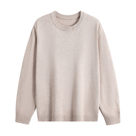 Unisex Oversize Rundhals-Pullover aus schwerer Baumwollmischung mit gerippten Bündchen Nord Taschen