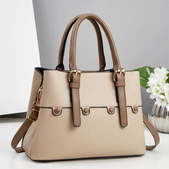 Damen elegante Handtasche mit strukturierten Details und abnehmbarem Schulterriemen Nord Taschen