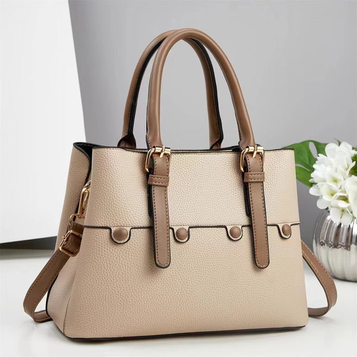Damen elegante Handtasche mit strukturierten Details und abnehmbarem Schulterriemen Nord Taschen