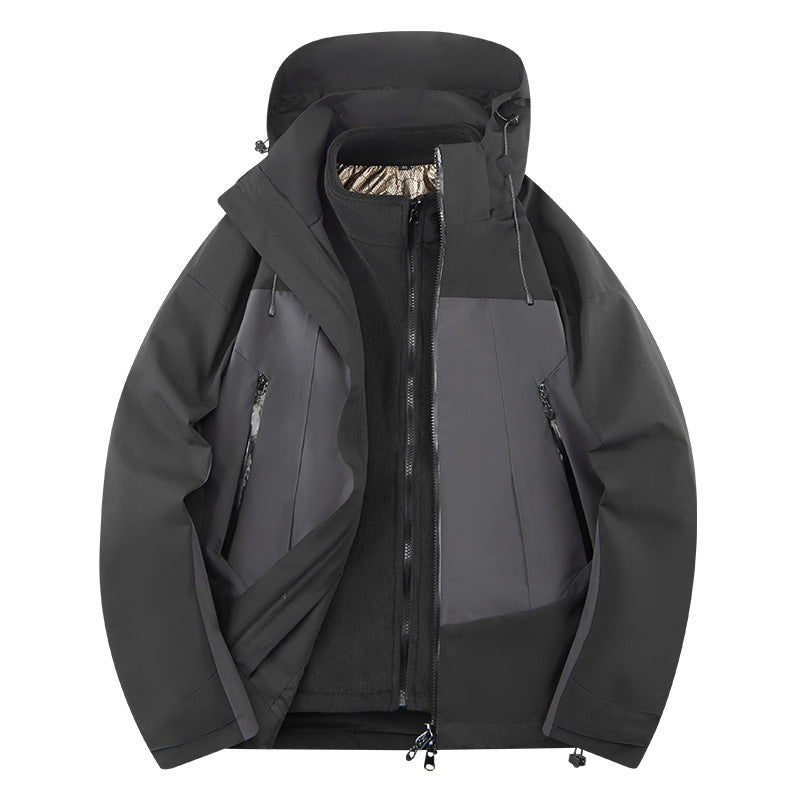 Herren zweilagige Softshell‑Outdoorjacke mit herausnehmbarem Fleece‑Innenlayer, wind‑ und wasserabweisend Nord Taschen