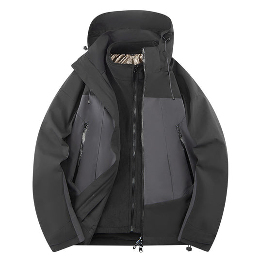 Herren zweilagige Softshell‑Outdoorjacke mit herausnehmbarem Fleece‑Innenlayer, wind‑ und wasserabweisend Nord Taschen