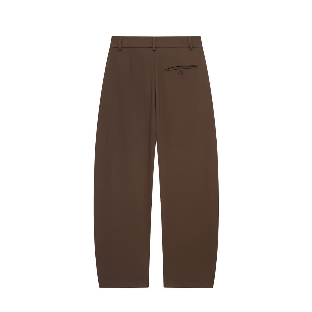 Damen Highwaist-Cropped-Hose mit weitem Bein und geradem Saum Nord Taschen
