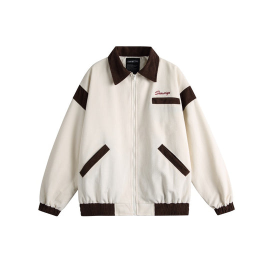 Unisex Harrington-Blousonjacke mit Strukturstoff und Kontrastbesatz Nord Taschen