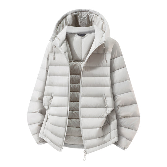 Damen leichte Stepp-Kapuzenjacke mit Thermofutter und Zwei-Wege-Reißverschluss Nord Taschen