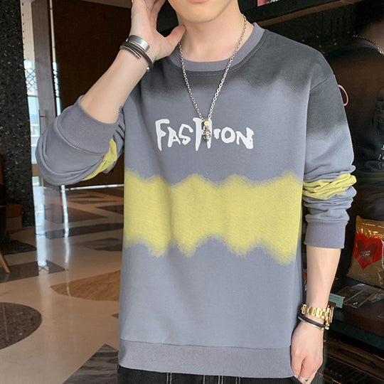 Herren Oversize Sweatshirt mit Batik-Wellenprint und Statement-Logo Nord Taschen