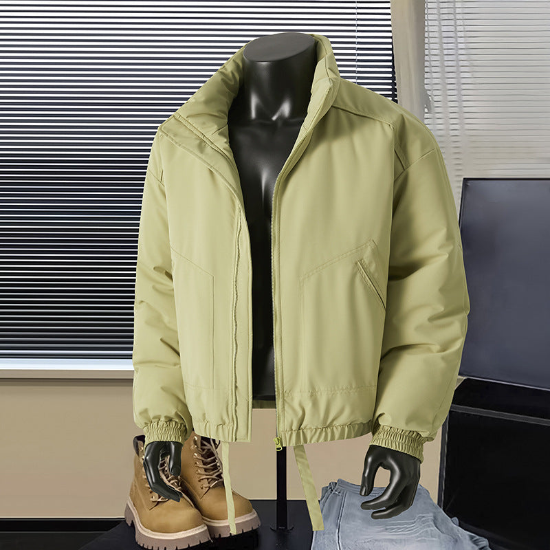 Herren Thermo‑isolierte Kurzblouson‑Jacke mit Stehkragen und Tunnelzugbund Nord Taschen