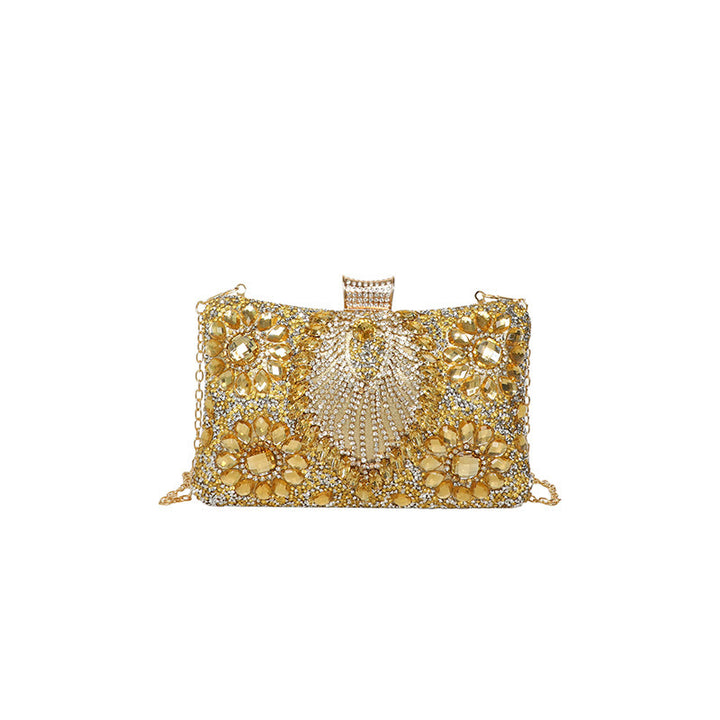Damen Clutch-Tasche mit funkelnden Strass- und Perlenapplikationen Nord Taschen