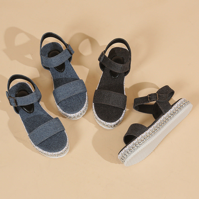 Damen Bequeme Espadrilles Sandalen mit verstellbaren Riemen und gepolstertem Fußbett Nord Taschen