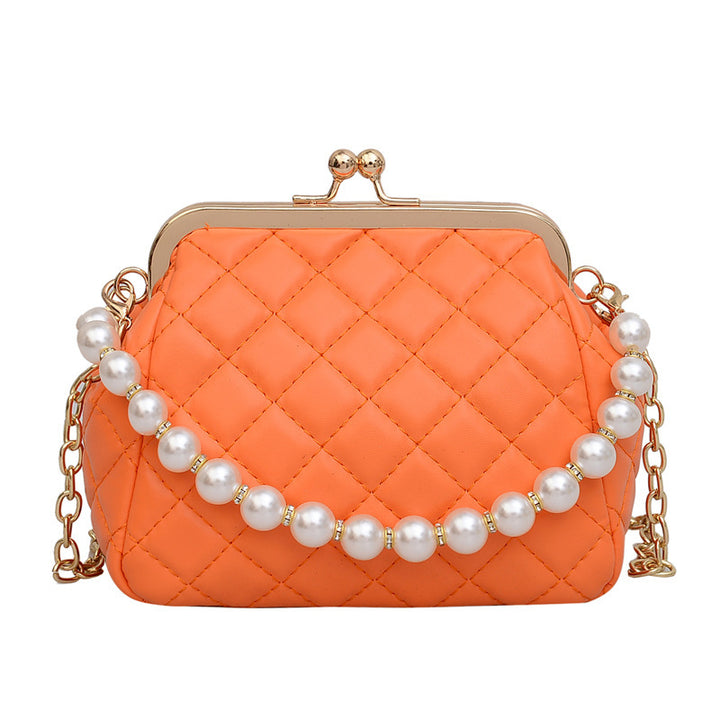 Damen eleganter Ketten-Handtasche mit glänzenden Perlenakzenten Nord Taschen