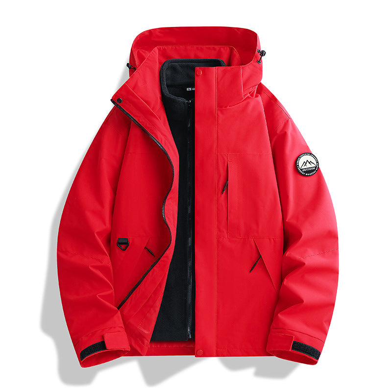 Damen Wasserabweisender Parka mit abnehmbarer Fleece-Innenjacke und Kapuze Nord Taschen