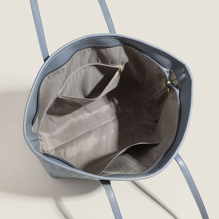 Damen tote Tasche mit elegantem Rautendesign und praktischen Innenfächern Nord Taschen