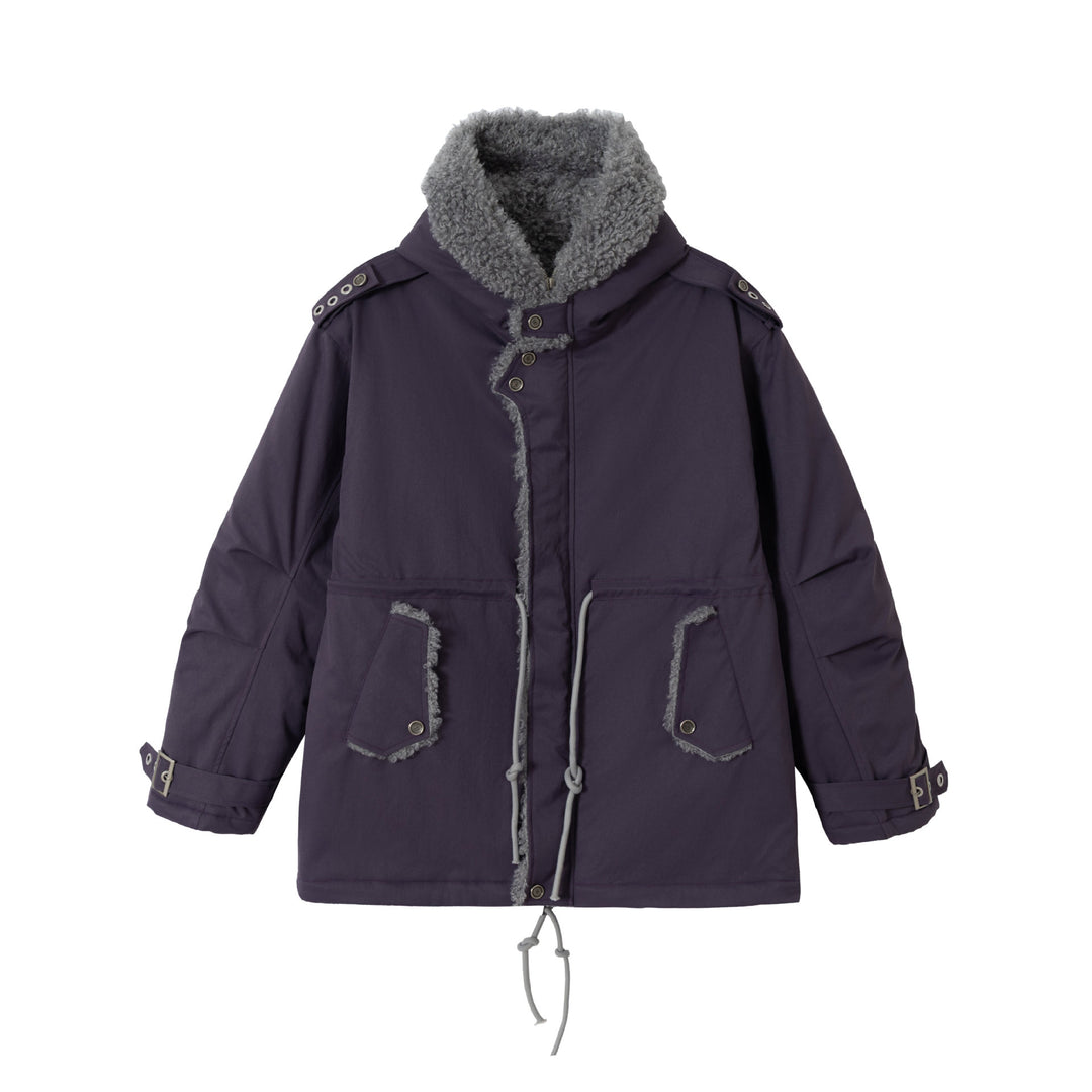 Damen Kurzparka mit Teddyfutter, Tunnelzug und Schnallenärmeln Nord Taschen