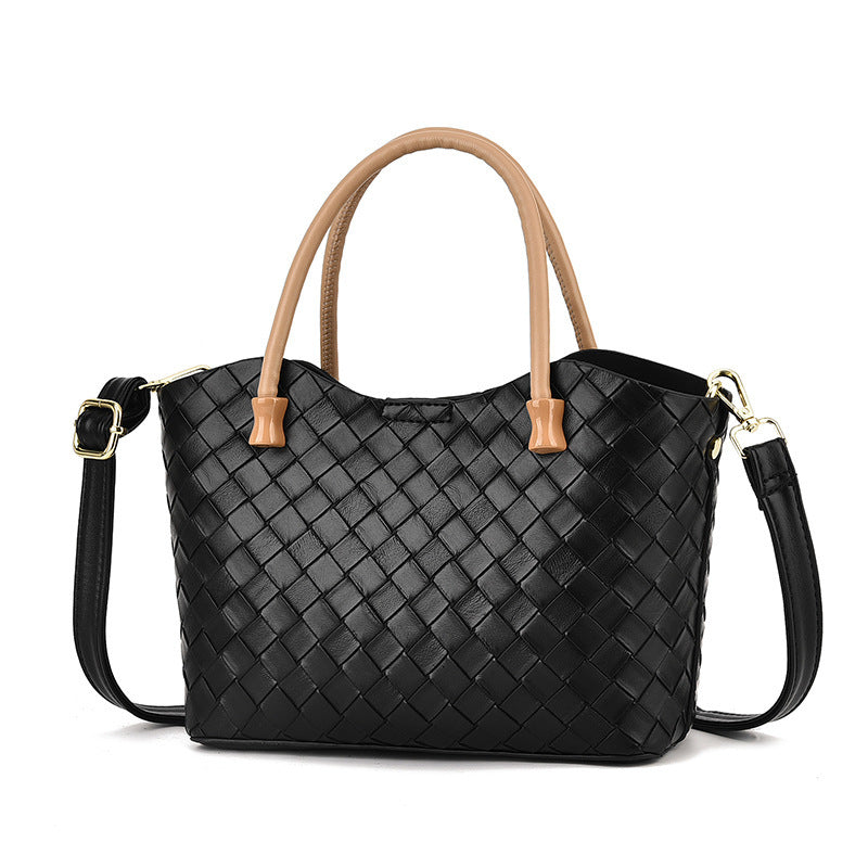 Damen elegante Handtasche aus geflochtenem Leder Nord Taschen
