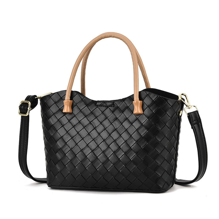 Damen elegante Handtasche aus geflochtenem Leder Nord Taschen