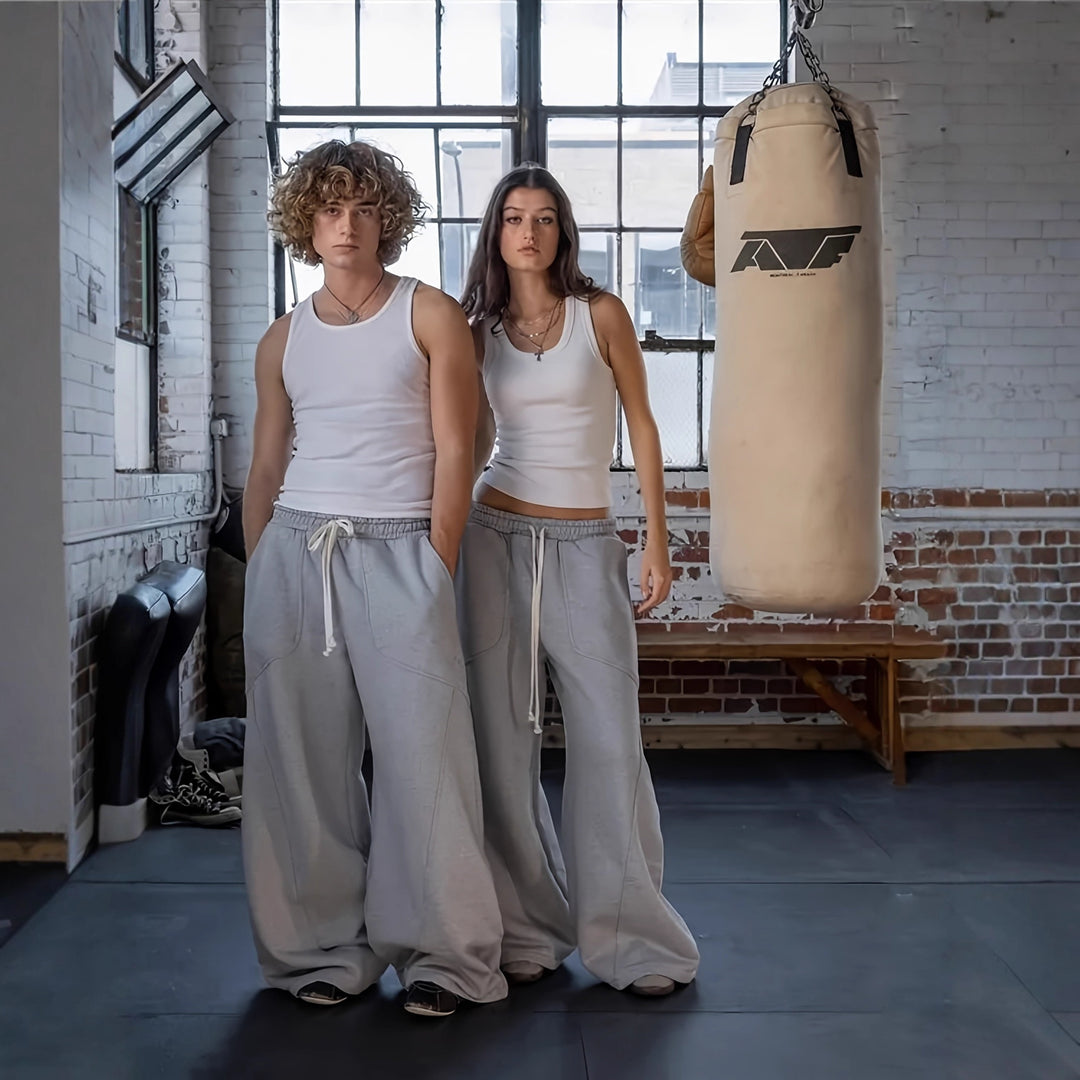 Damen Extraweite Lounge-Jogginghose mit hohem Bund, Kordelzug & geformten Kniepanelen Nord Taschen