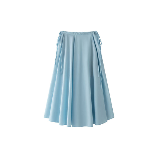Damen Weicher High‑Waist Maxirock mit Tunnelzug, weitem Fall und fließender Volant‑Silhouette Nord Taschen