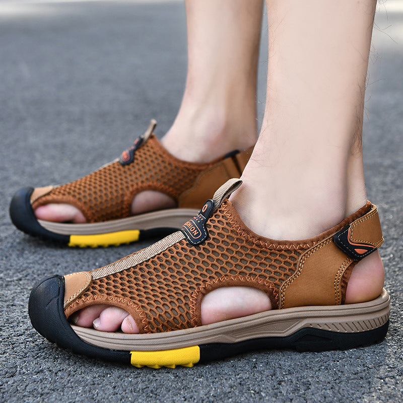 Herren Atmungsaktive Outdoor-Sandalen mit rutschfester Sohle und verstellbarem Riemen
