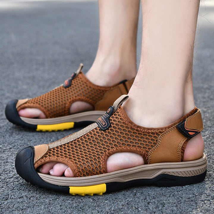Herren Atmungsaktive Outdoor-Sandalen mit rutschfester Sohle und verstellbarem Riemen