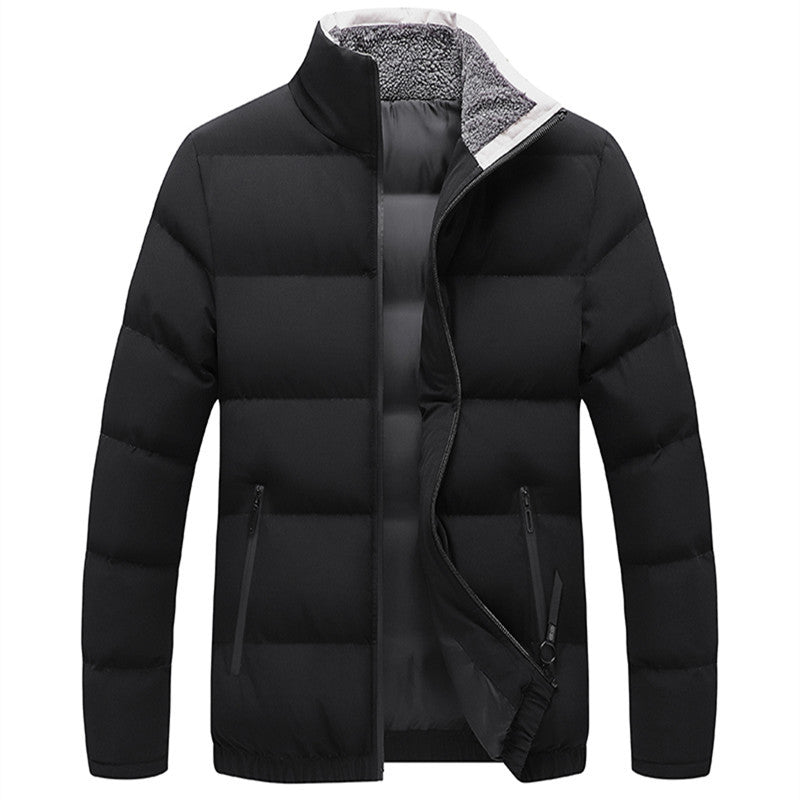 Herren Wattierte Steppjacke mit Sherpa-Innenkragen, winddichter Membran und Reißverschlusstaschen Nord Taschen