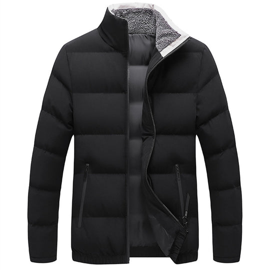 Herren Wattierte Steppjacke mit Sherpa-Innenkragen, winddichter Membran und Reißverschlusstaschen Nord Taschen