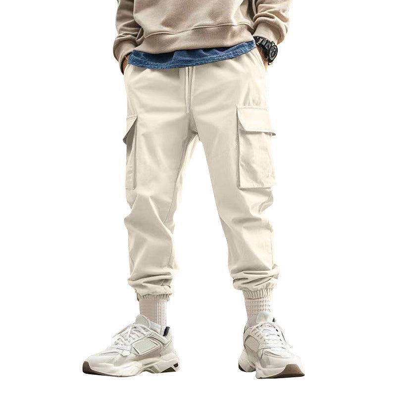 Herren Tapered Cargo-Jogginghose mit Kordelzug, aufgesetzten Klappentaschen und elastischen Bündchen Nord Taschen