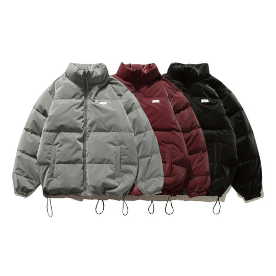 Unisex Kurzer Oversize Stepp-Puffer mit hohem Stehkragen und Kordelzug Nord Taschen