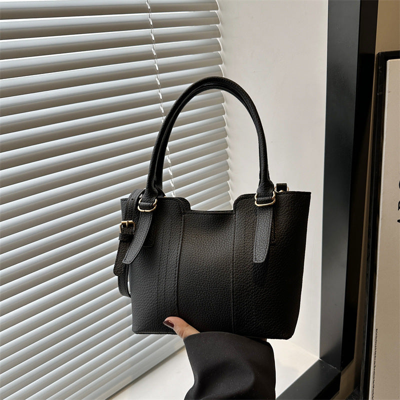 Damen elegante Handtasche mit strukturiertem Kunstleder Nord Taschen