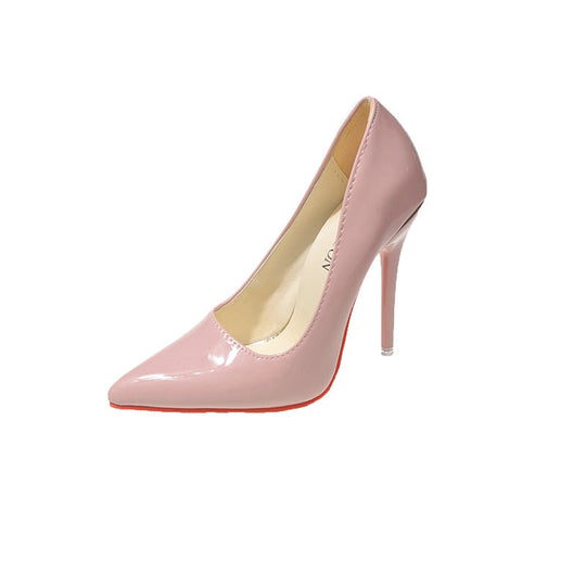 Damen Klassische High Heels mit spitz zulaufendem Design und hochglänzender Oberfläche