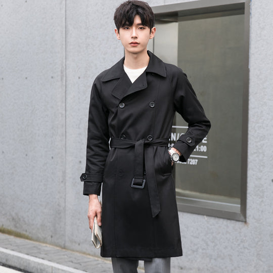 Herren Trenchcoat mit Doppelreiher und tailliertem Schnitt Nord Taschen