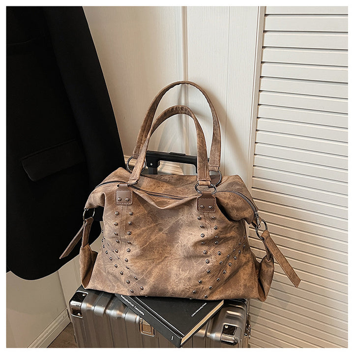 Damen modische Shopper-Tasche aus strapazierfähigem Material mit Nieten Nord Taschen