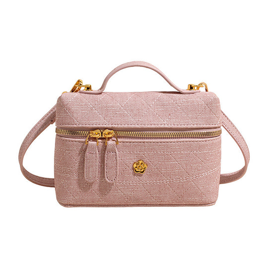 Damen elegante Umhängetasche mit strukturiertem Steppdesign und goldenen Akzenten Nord Taschen