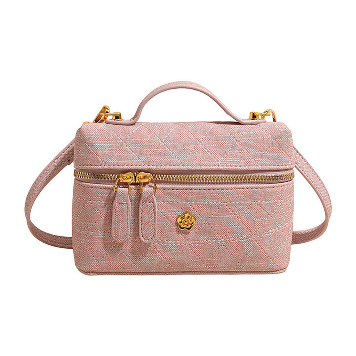 Damen elegante Umhängetasche mit strukturiertem Steppdesign und goldenen Akzenten Nord Taschen