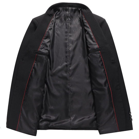 Herren Sakko im Leinen-Look mit schmaler Silhouette und Knopfverschluss Nord Taschen