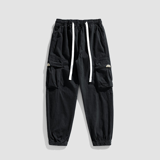 Herren Cargo-Jogger im Military-Style aus Baumwoll-Twill mit Tunnelzugbund und Mehrfachklappentaschen Nord Taschen