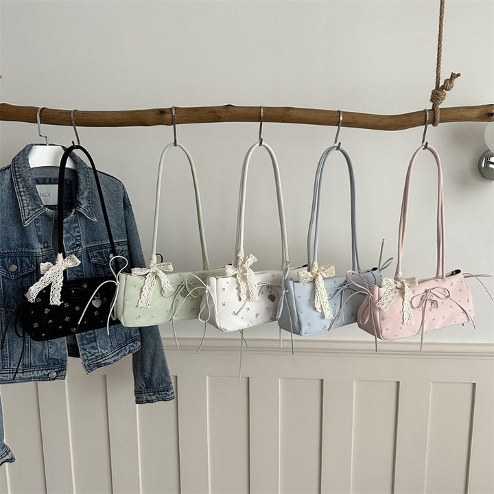 Damen modische Handtasche mit handgefertigten Blütenapplikationen Nord Taschen