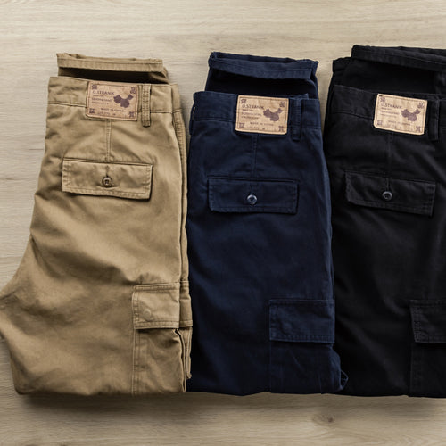 Herren Cargo-Hose mit taperter Passform, Utility-Taschen und verstärkten Nähten Nord Taschen