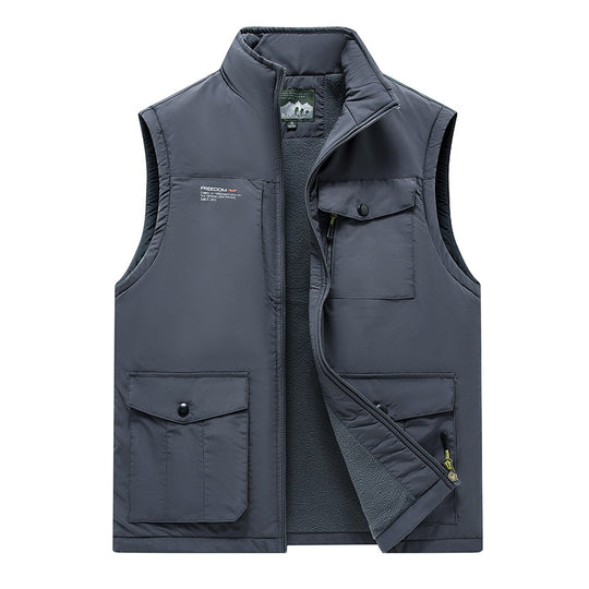 Herren Leichte Outdoor-Weste mit hochschließendem Kragen und praktischen Taschen Nord Taschen