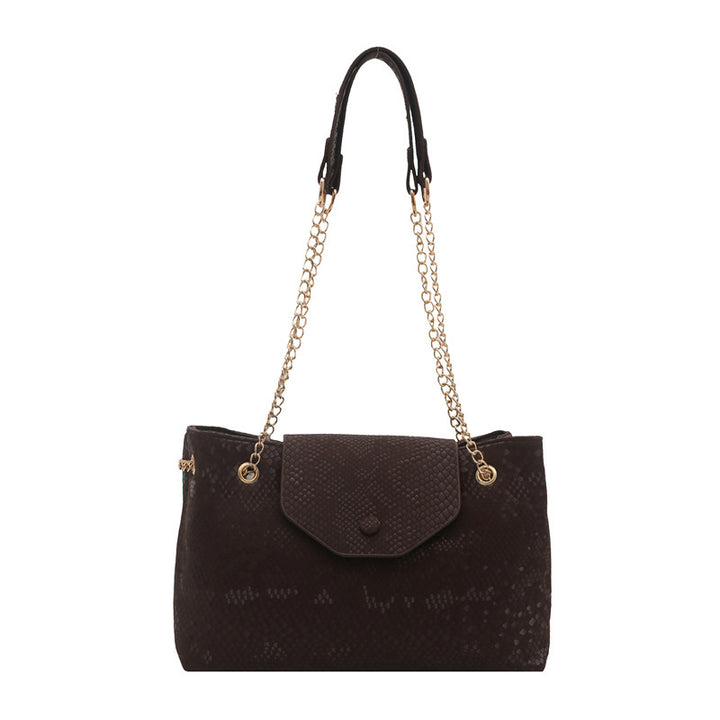 Damen elegante Umhängetasche mit schimmerndem Schlangenprägung Nord Taschen