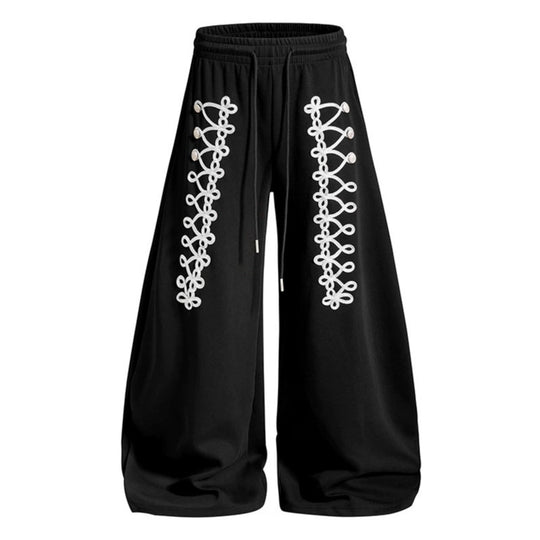 Damen weite Jogginghose mit elastischem Bund und Zier‑Schnürung Nord Taschen