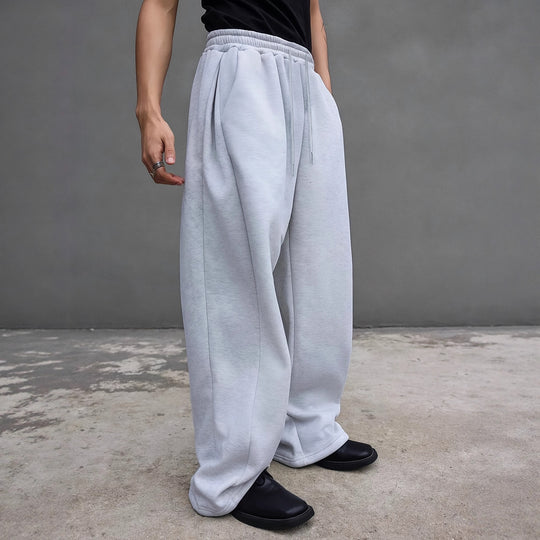 Herren Weite Oversize-Sweatpants mit Tunnelzugbund, Fleece-Innenfutter & Eingrifftaschen Nord Taschen