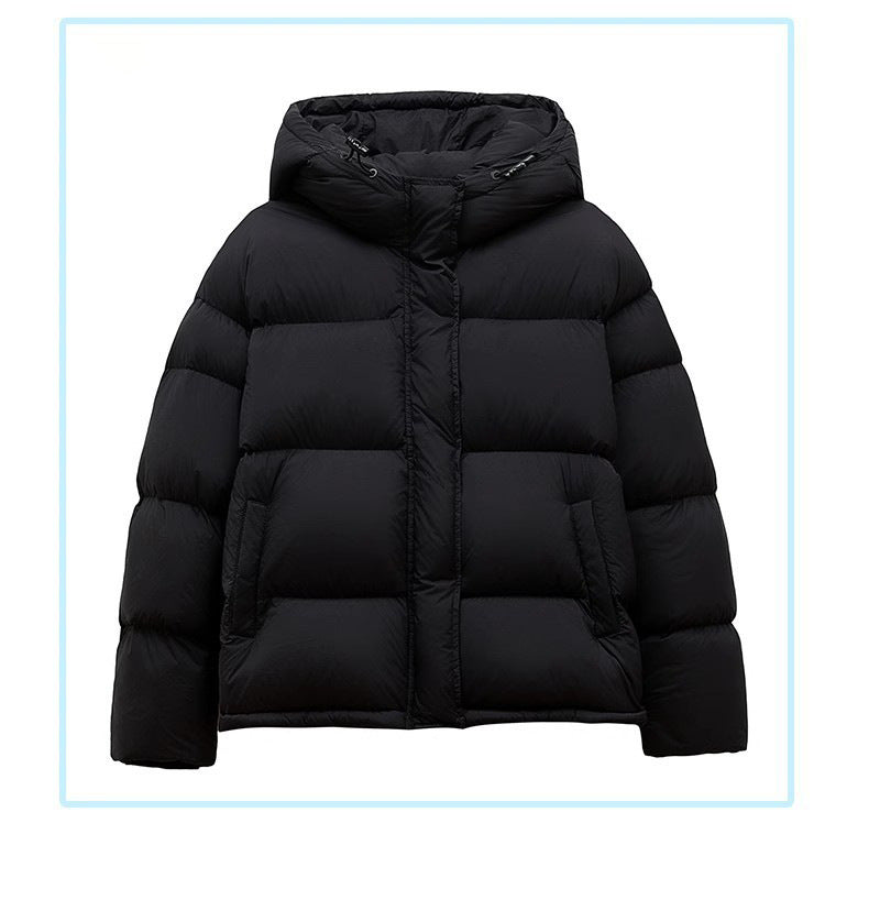 Damen Stilvolle Daunenjacke mit Kapuze Nord Taschen