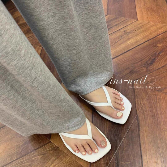 Damen Minimalistische Zehentrenner-Sandalen mit ergonomischem Design